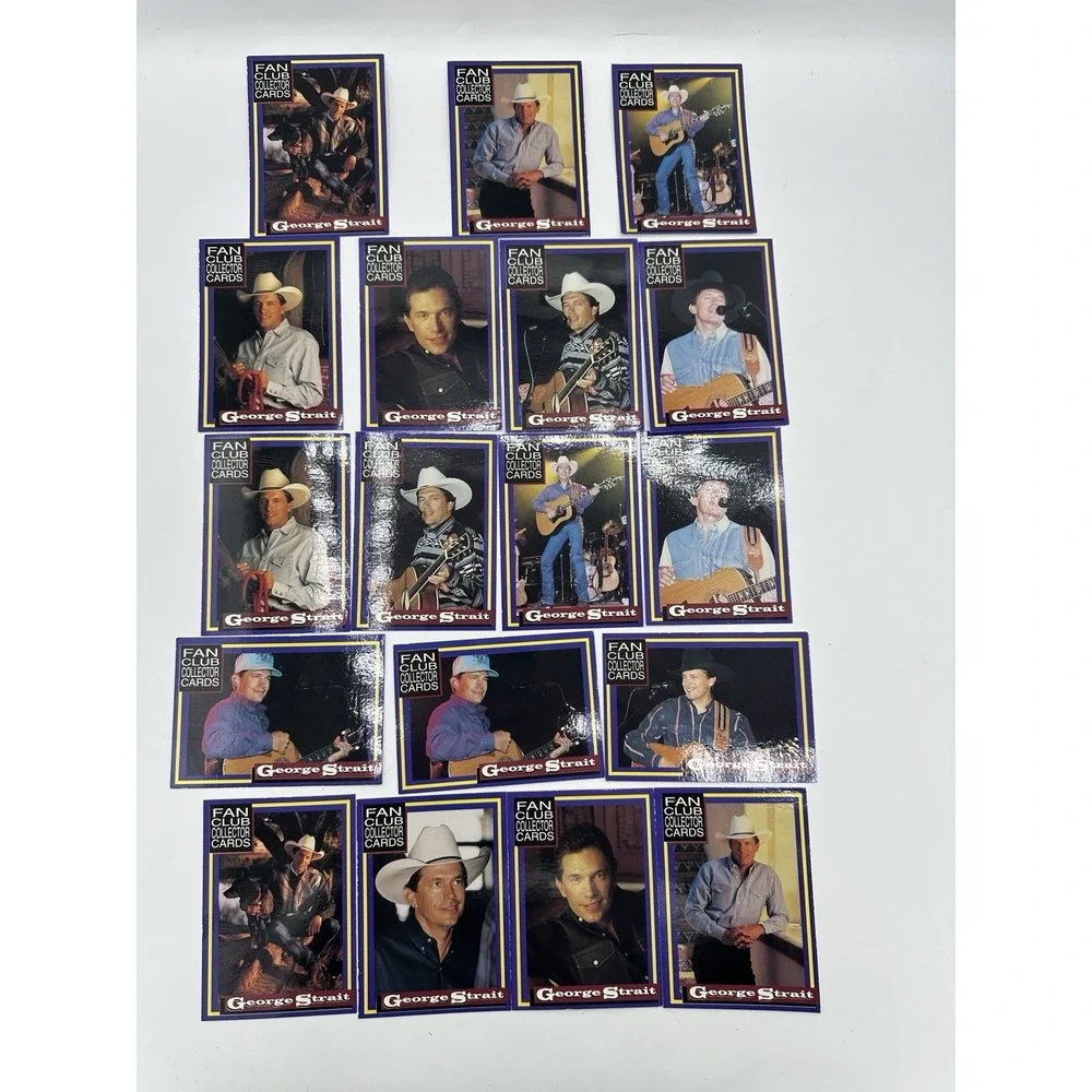 1995 George Strait Fan Club Collector Cards Lot of 18 Country Music